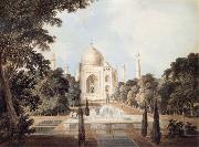 Thomas Daniell South View of the Taj Mahal at Agra oil